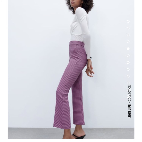 New Zara | Houndstooth Highrise Flare Pants - Picture 13 of 16